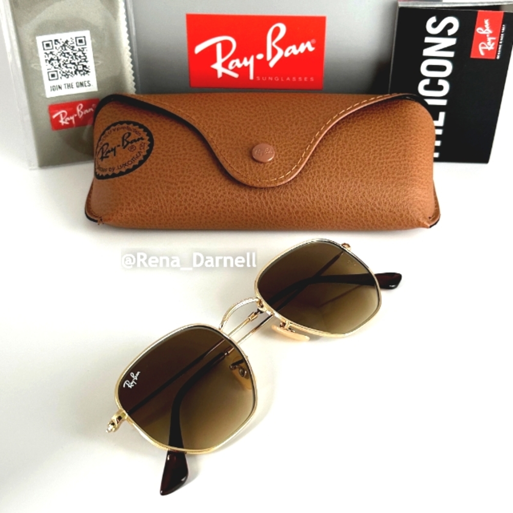 RayBan Hexagonal RB3548N Gradient Brown New - Picture 3 of 16